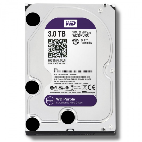   HDD 3000 GB (3TB) Purple (WD30PURX)